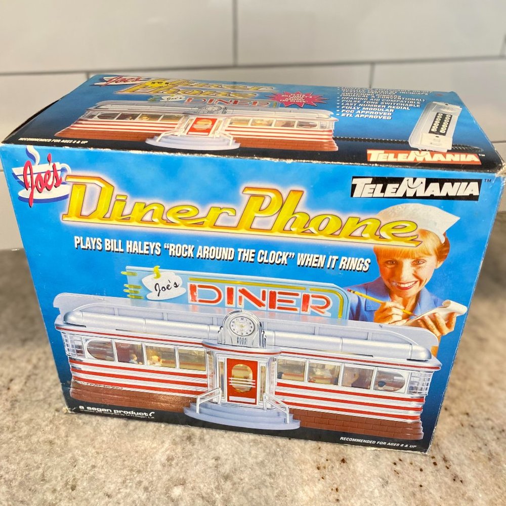 BRAND NEW IN ORIGINAL BOX 1998 Telemania Joes Diner Phone Vintage Musical Box